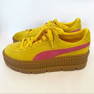 Puma x FENTY by Rihanna Cleated Creepers Wmns | Yellow Suede Platform Sneaker